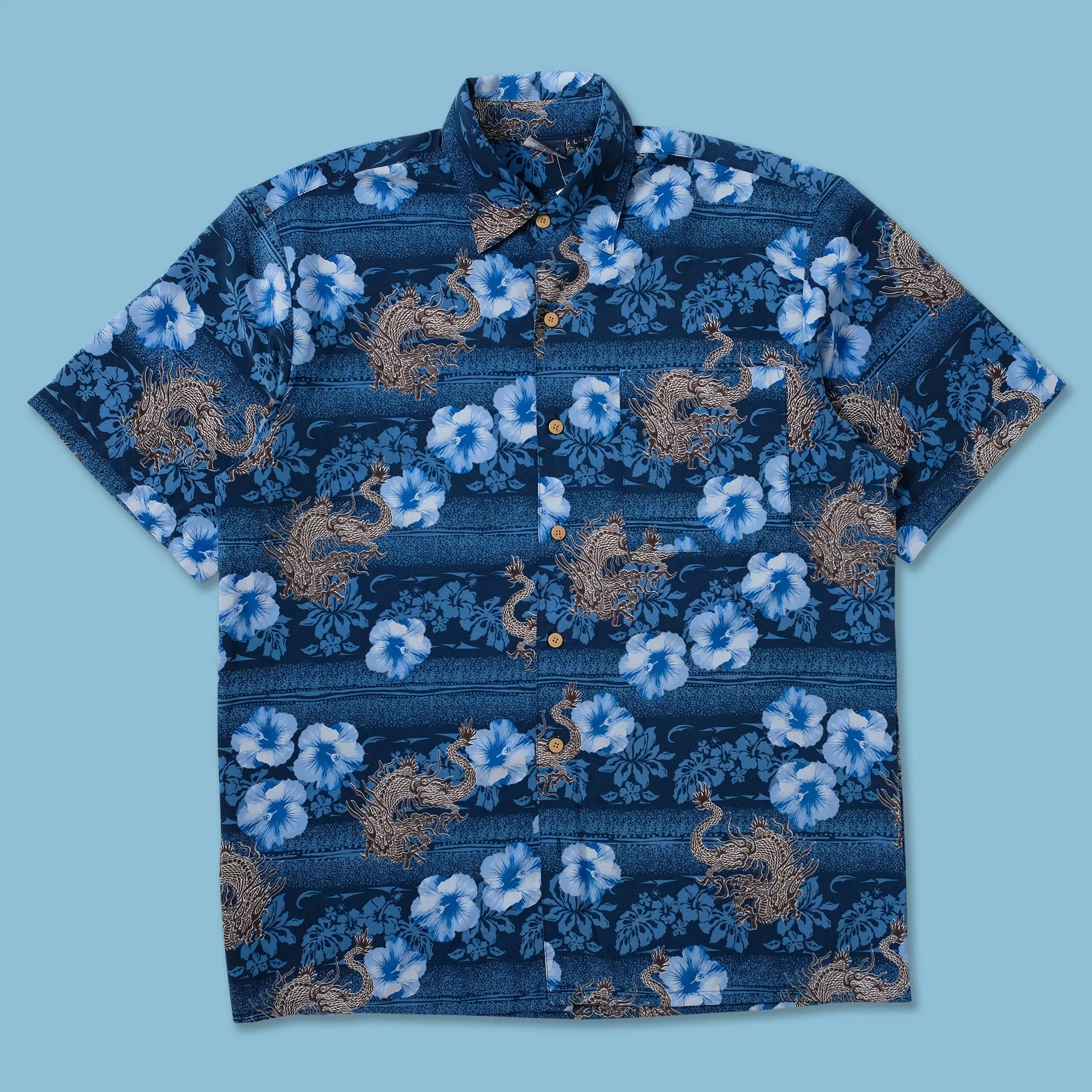 Water Repellent Finish Quick Release Placket Y2K Pattern Shirt XLarge