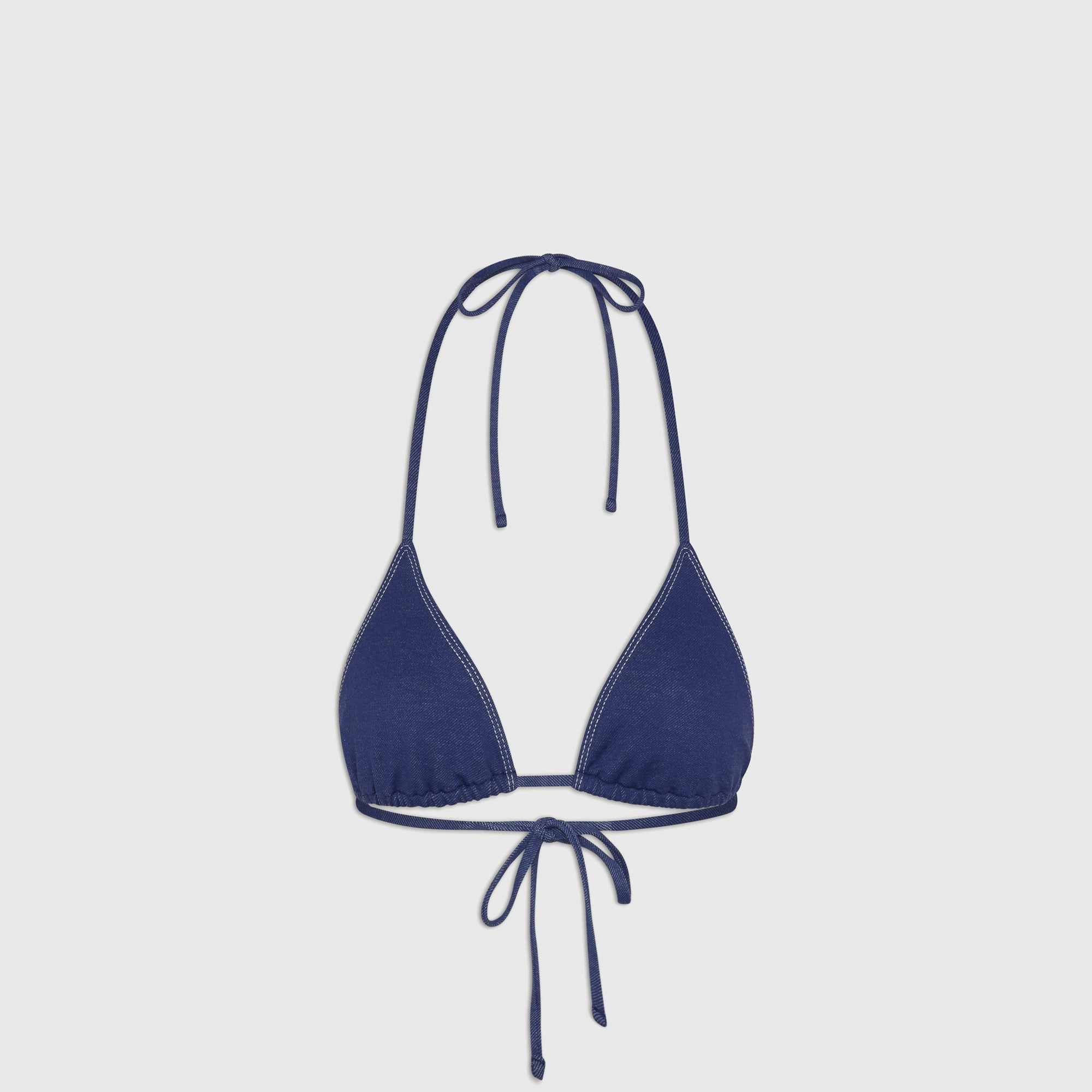 Frankies Bikinis x Bella Hadid Nick Denim Top - Summer Denim Anti Pilling Finish Anti Slip Grippers