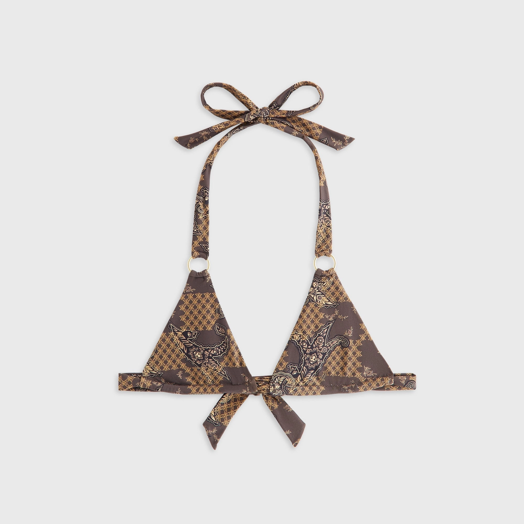 Kith Women Kenna Crest Paisley Tie Top - Brew Low Profile Lining