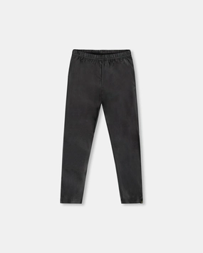 Layered Comfort Shiny Stretch Jersey Leggings Black