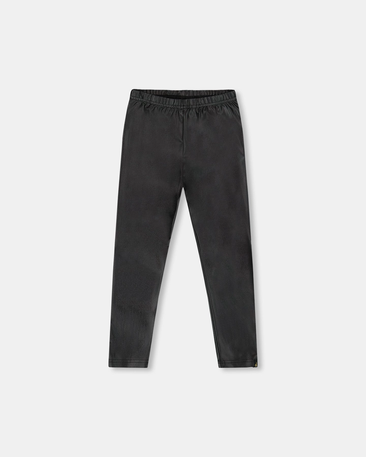 Layered Comfort Shiny Stretch Jersey Leggings Black