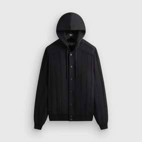 Durable Outer Layer CompressionPackableFabric Kith Hooded Marvin Bomber Jacket - Black