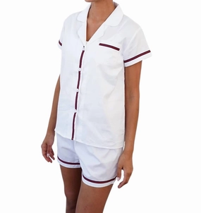 Short-Set Sleepwear Core Collection In White Versatile Styling Eco Certified Materials
