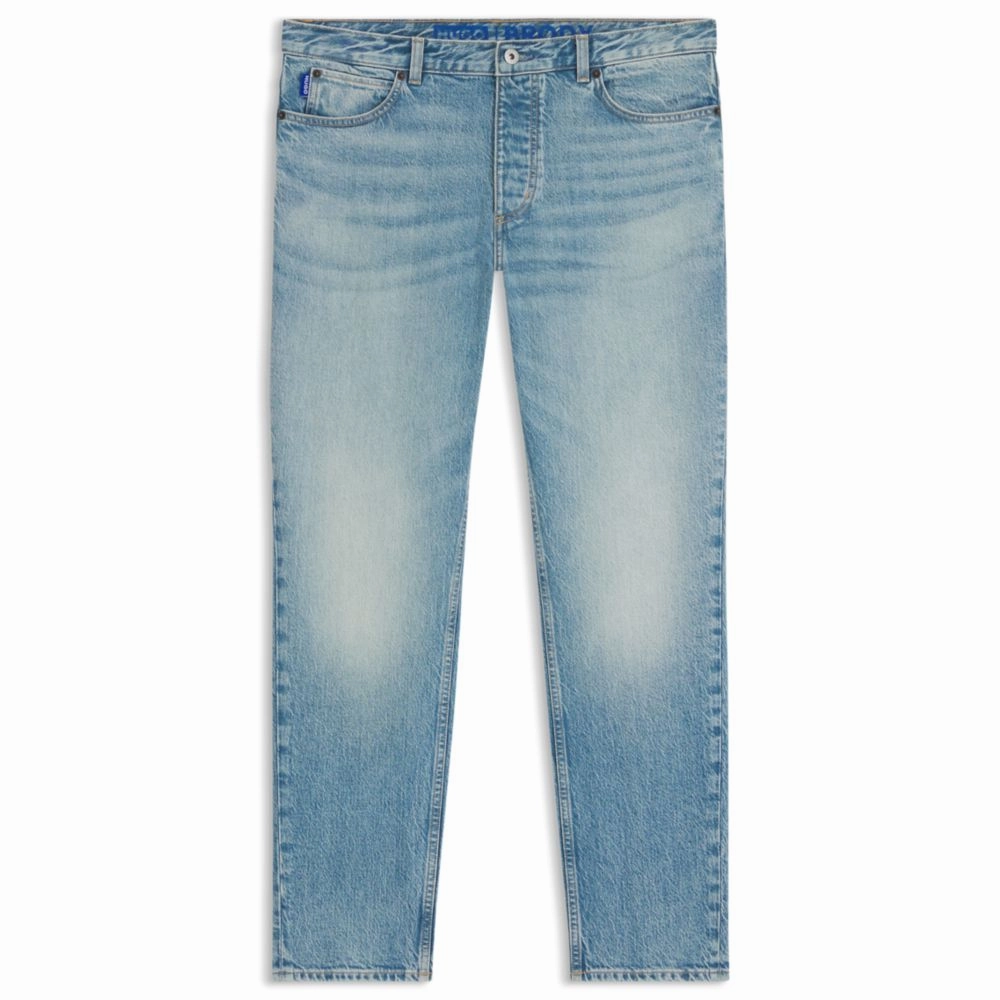 Everyday Ready Tapered-fit jeans in green-cast stretch denim