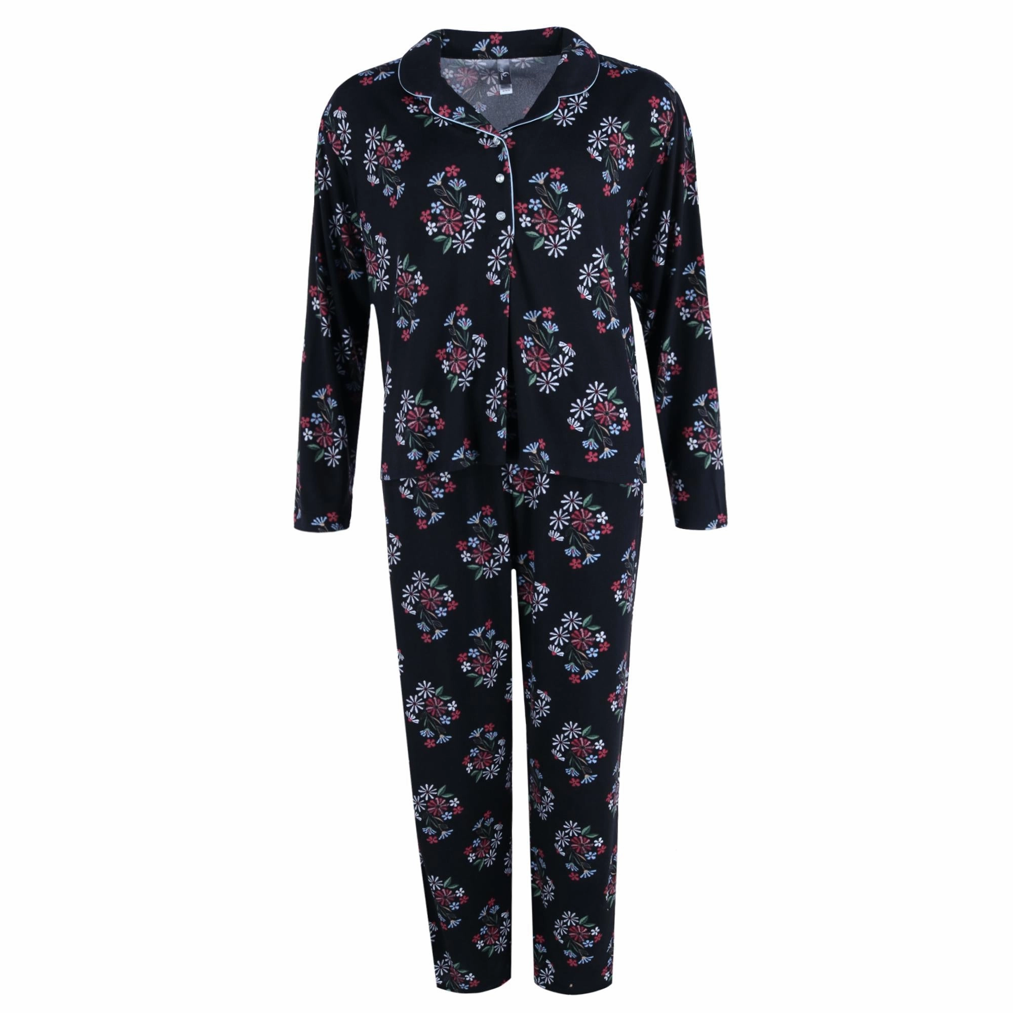 Women's Floral Notch PJ Pant Set FadeResistant Color