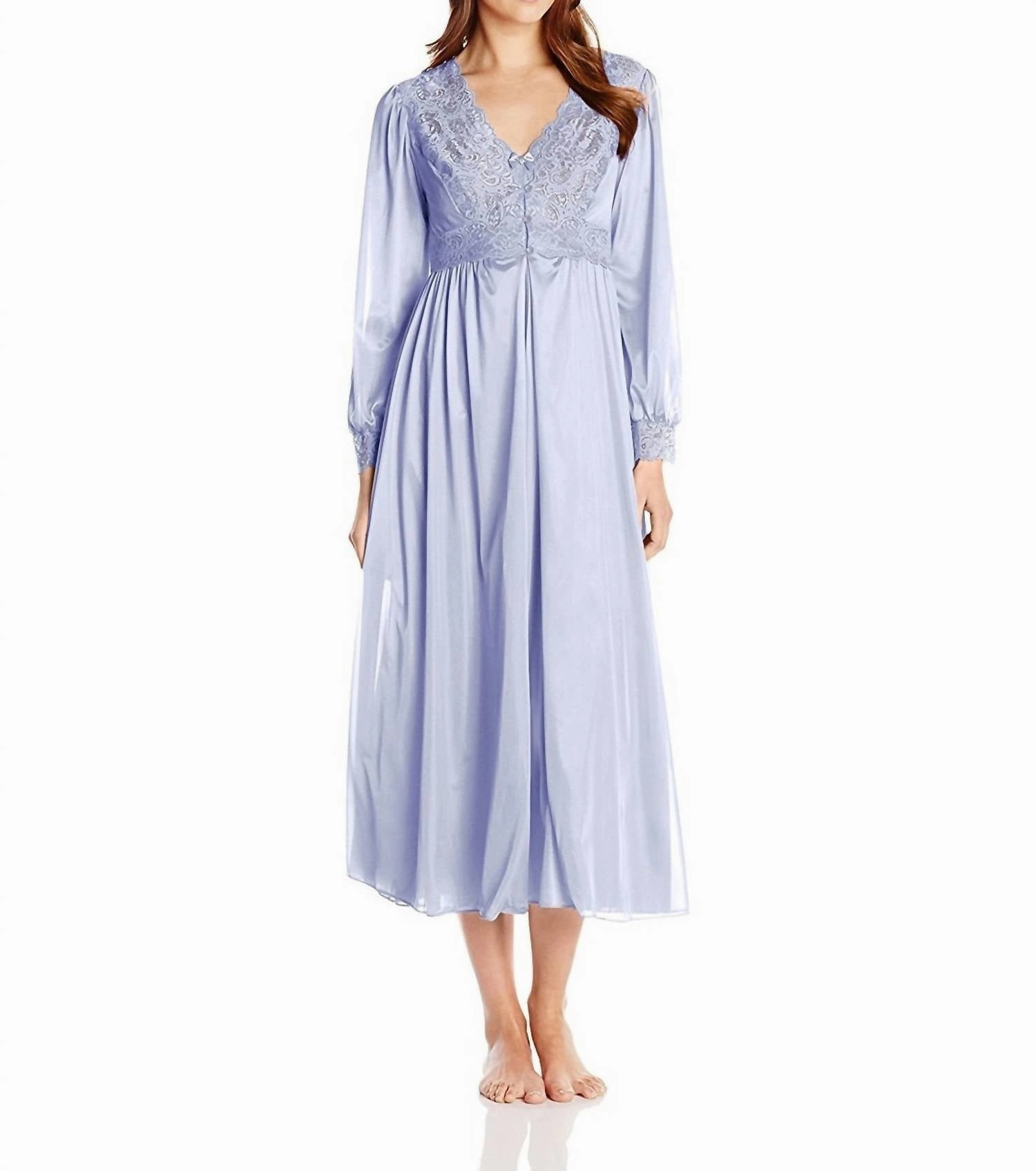 Silhouette 54" Long Sleeve Long Coat In Peri Frost Stretchable Cuffs Reinforced Stitching