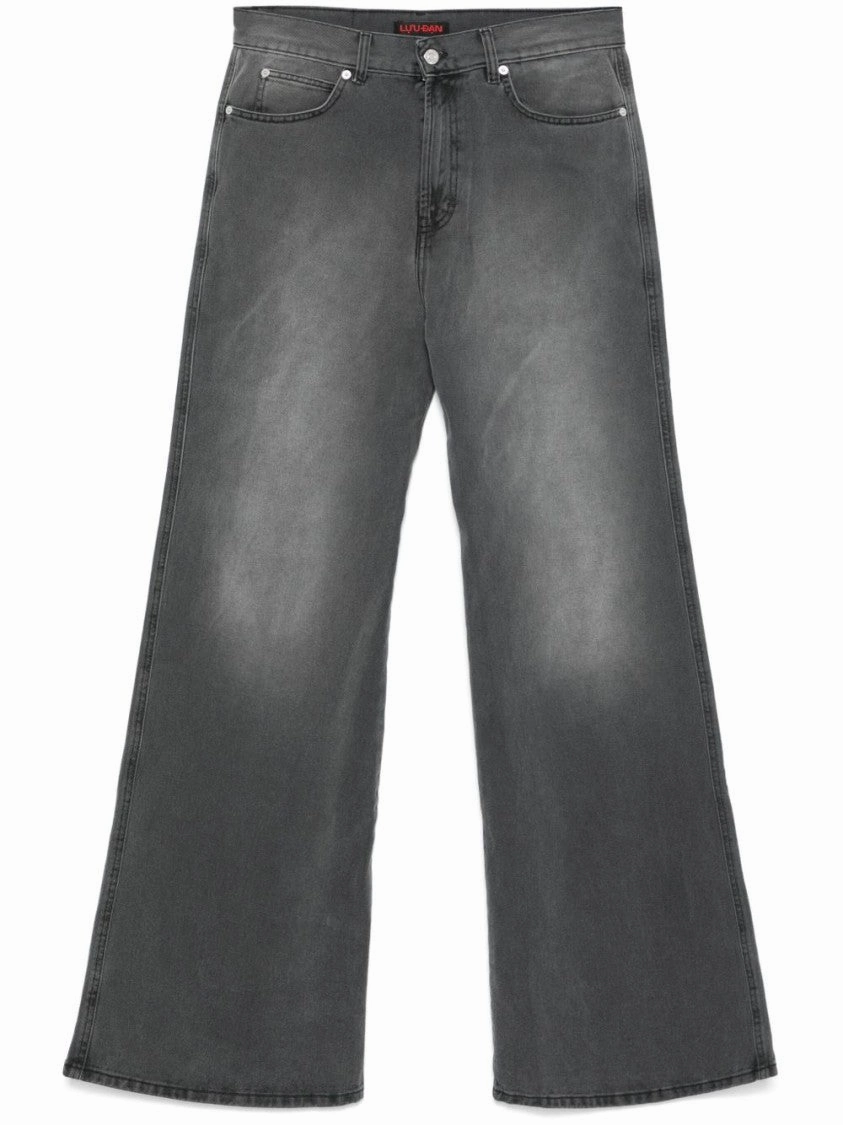 Soft Sustainable Trend Setter Chill Outfit Student Outfit Wide-Leg Denim Jeans With Concealed Fly And Whiskering Effect