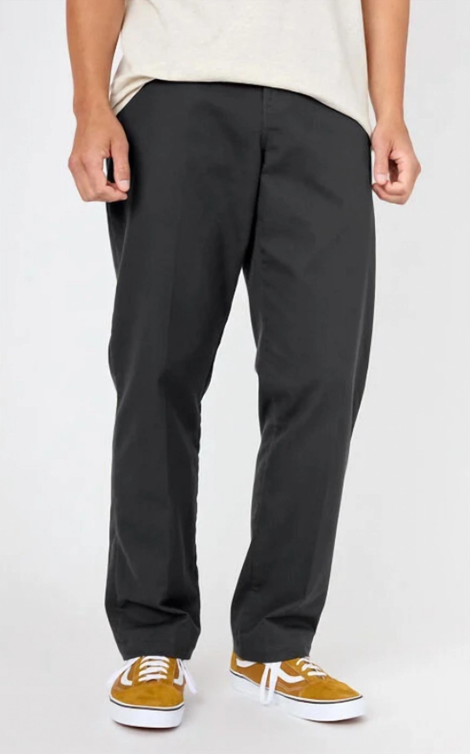 Skateboarding Slim Straight Pants In Black Common Wear Daily Wear Nature Lover