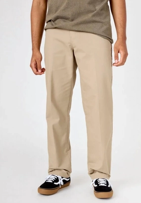 Heavyweight Denim Skateboarding Slim Straight Pants In Desert Khaki