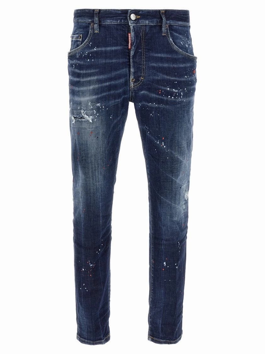 Skater' Jeans Reinforced Stitching Details Modern Straight Leg