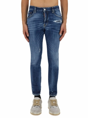 Vintage Inspired Weave Multi Pocket Utility Skater Jeans