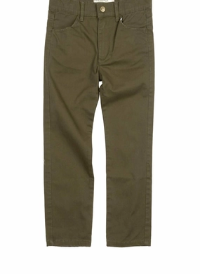 Skinny Twill Pants Jeans In Moss Green RecycledMaterial