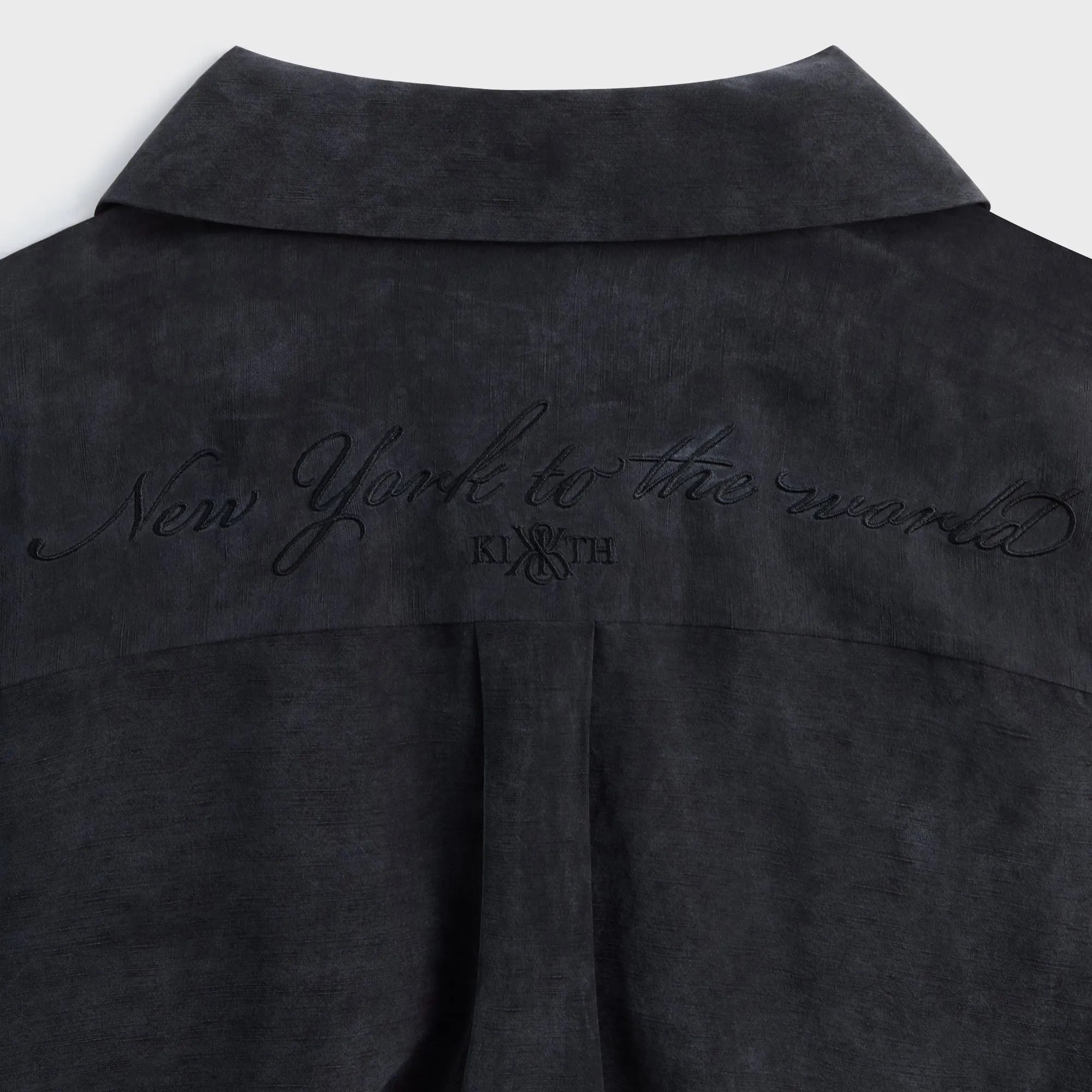 Kith Adonis Camp Collar Shirt - Black Unstructured Shoulder Wrinkle Free Care