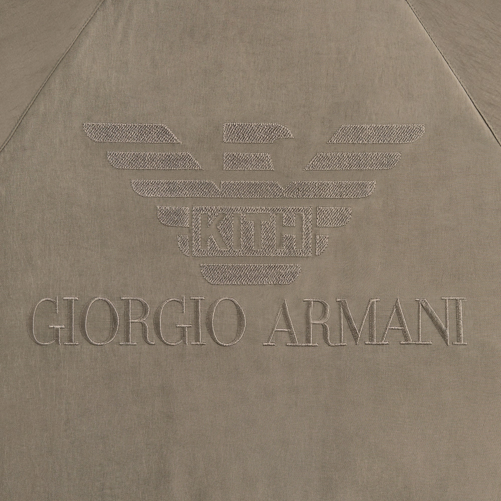 Giorgio Armani & Kith Silky Bomber Jacket - Gravel Tagless Neckline Design