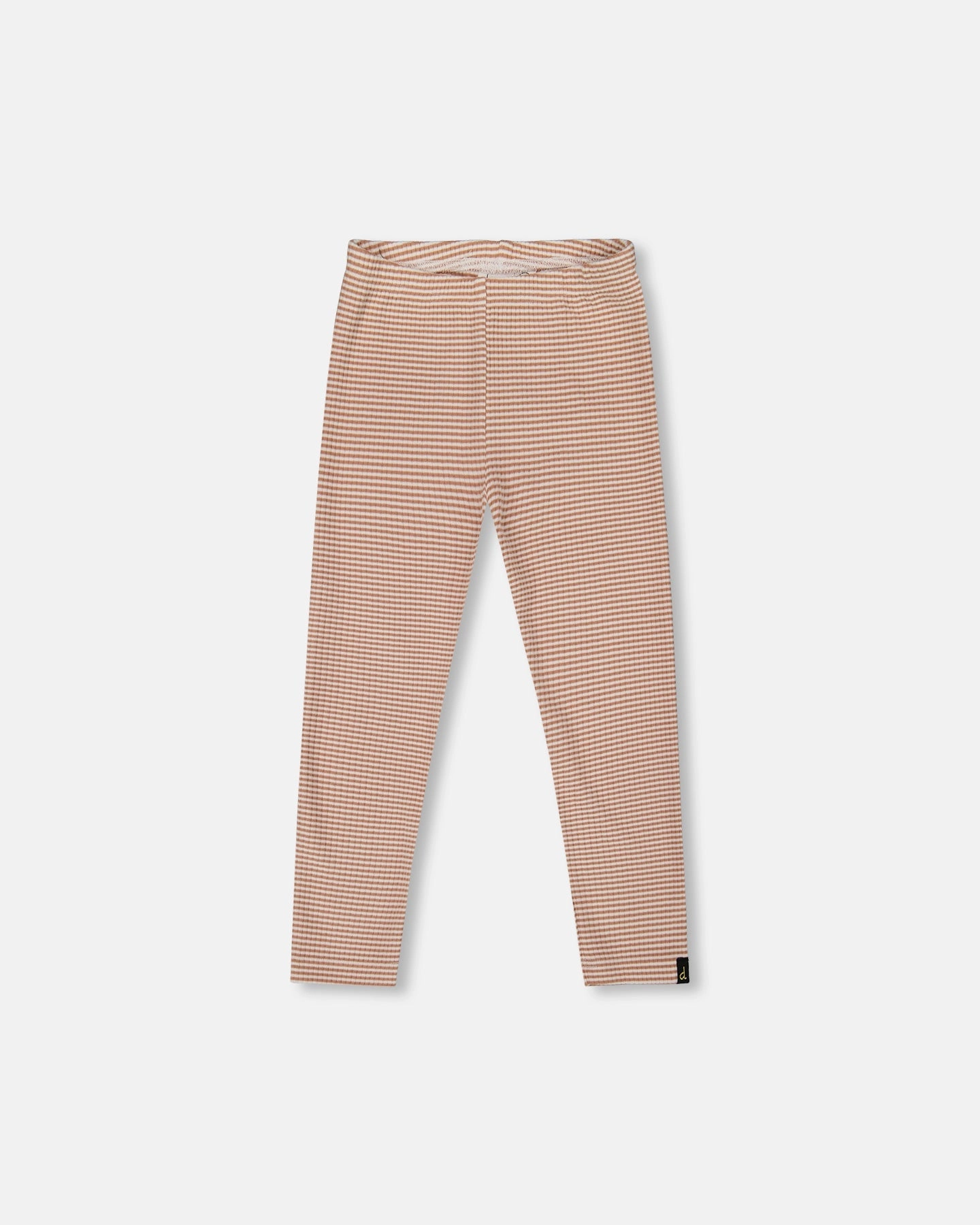 Rib Striped Leggings Beige and Off-White Comfy Vibes