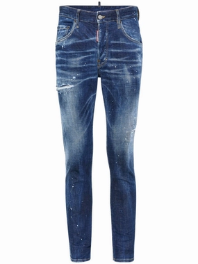 Slim Fit Distressed Blue Skater Jeans Eco Friendly Night Out