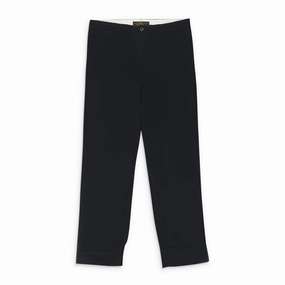 Modern Earthy Flex Knit Waist Panel Freeman'S Sporting Club Selvage Denim Jeans - Black