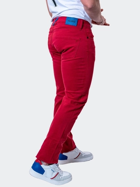 Beach Day Brunch Outfit Elegant Jeans Claret Red