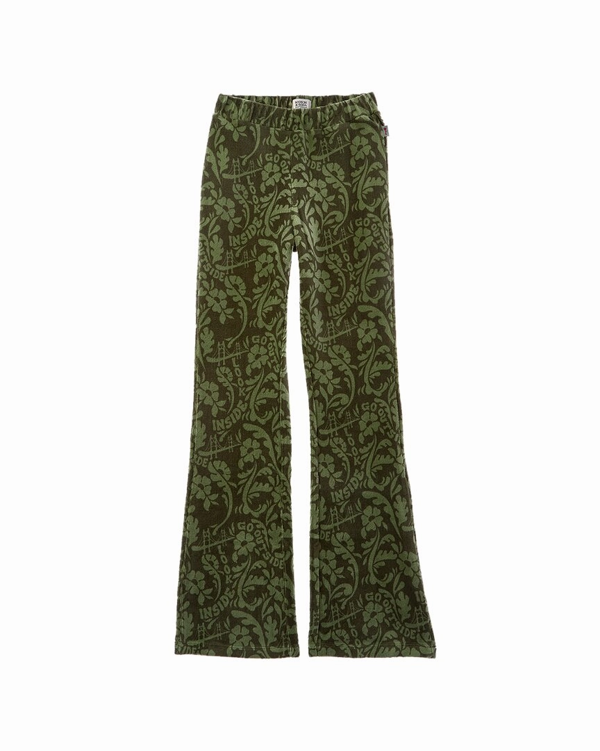 Quick Access Zippers Scotch & Soda Printed Velvet Cord Flare Legging