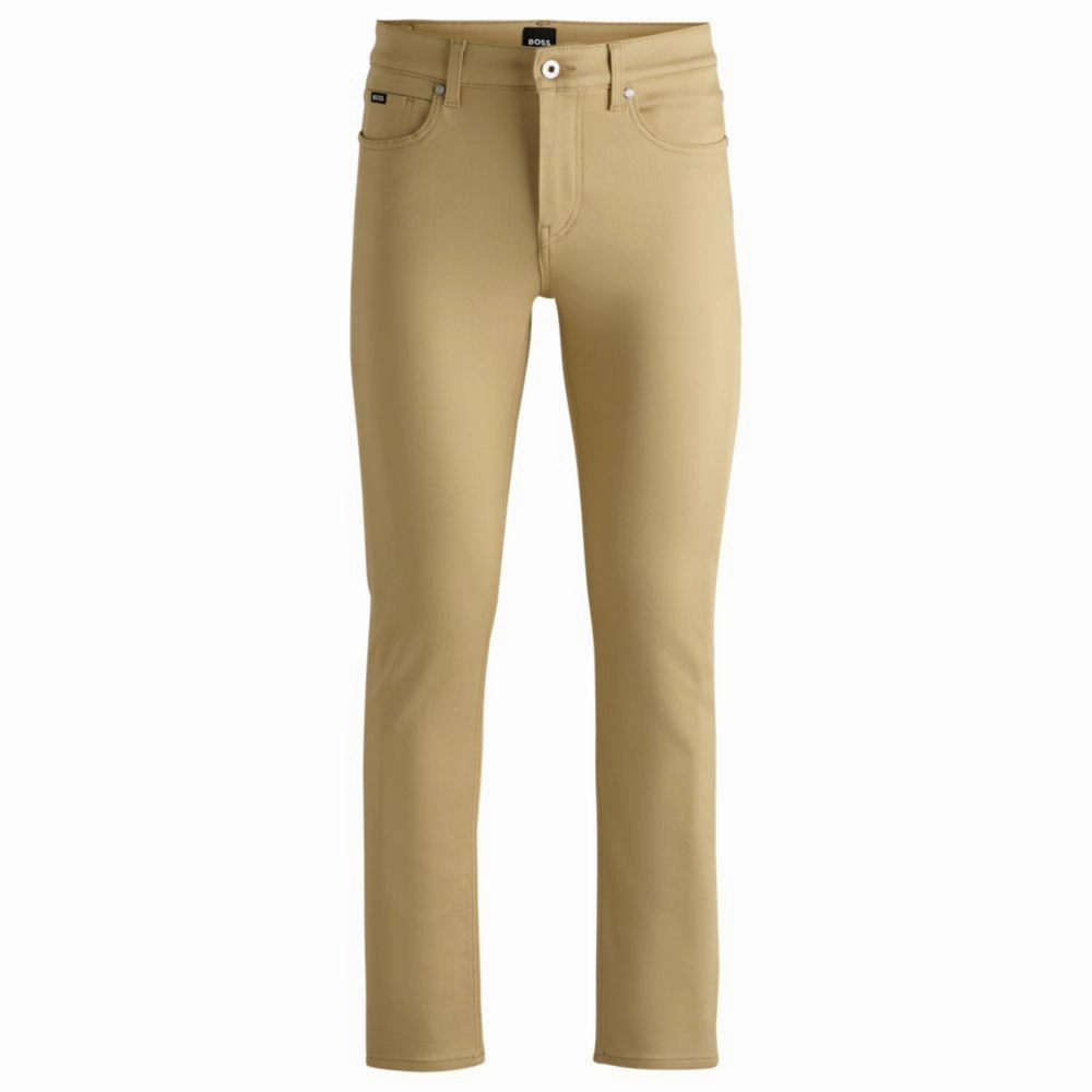 Slim-fit jeans in beige stretch denim Casual Option