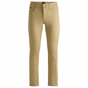 Slim-fit jeans in beige stretch denim Polished Look