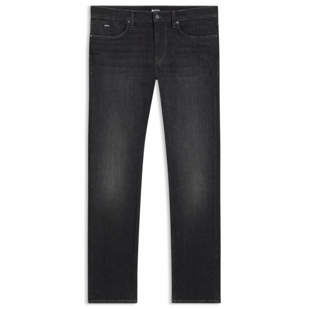 Beach Day Sustainable No Gap Waist Slim-fit jeans in black stretch denim
