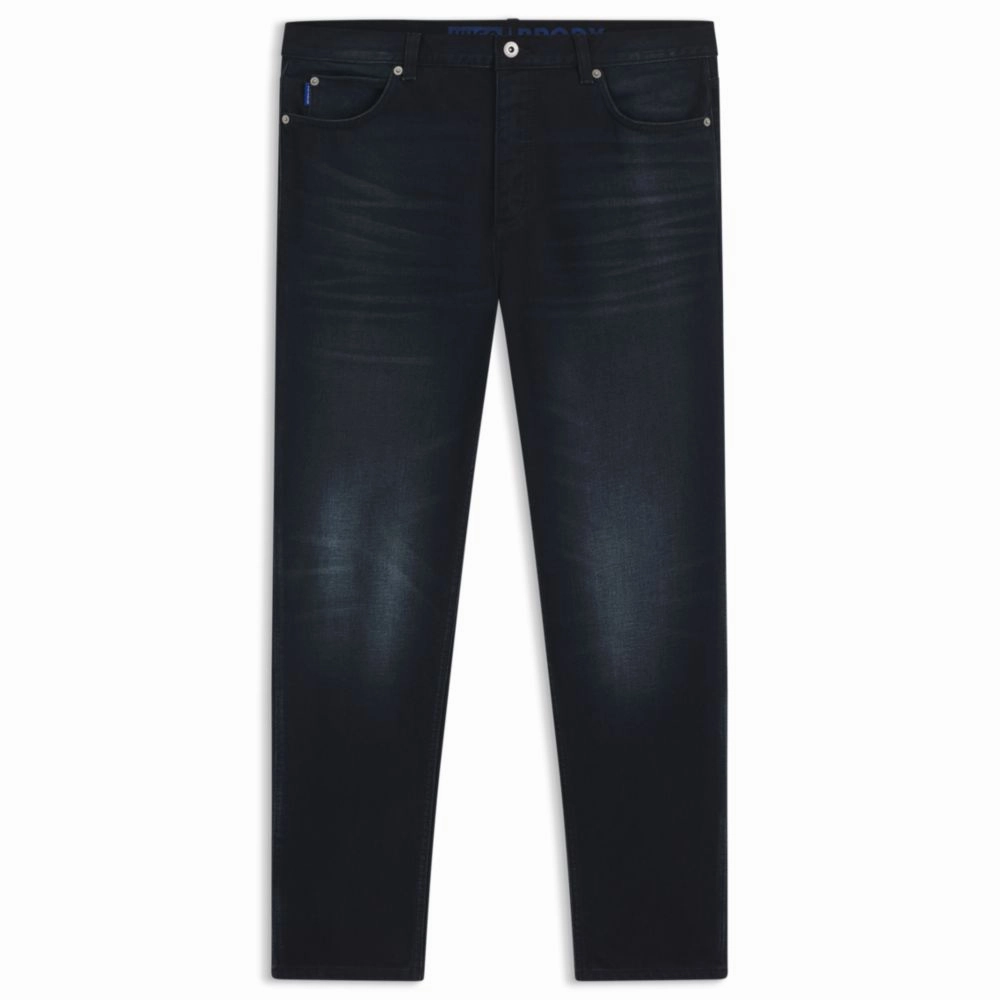 Slim-fit jeans in blue-black stretch denim Clean Lines