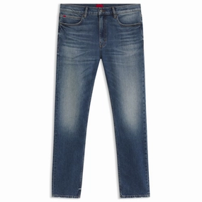 Minimalist Style Festival Outfit Loose Slim-fit jeans in blue comfort-stretch denim