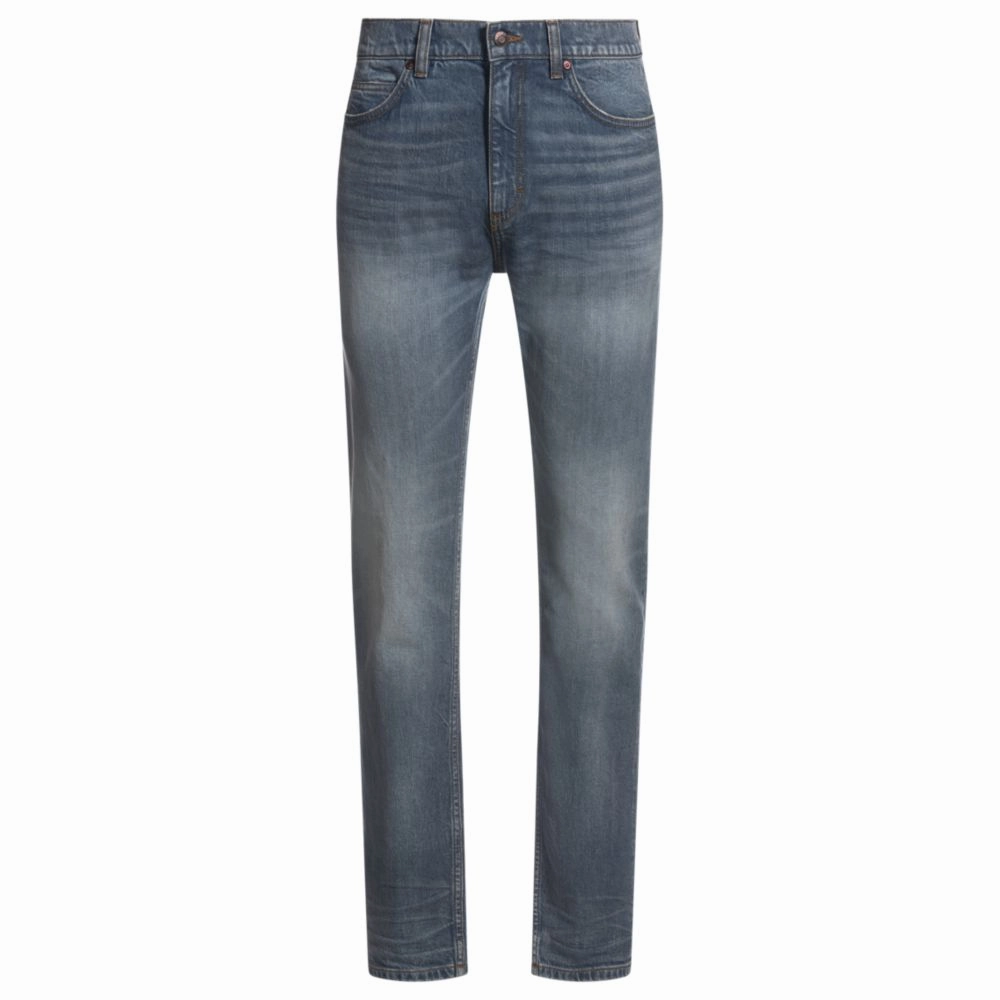 Slim-fit jeans in gray-blue comfort-stretch denim Morning Stroll Fashion Lover
