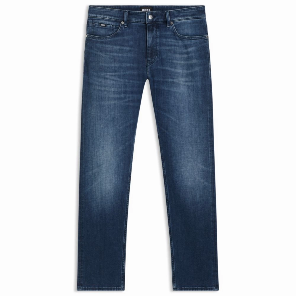 Street Fashion Casual Winter Warmth Anti Bacterial Treatment Slim-fit jeans in rinse-washed comfort-stretch denim