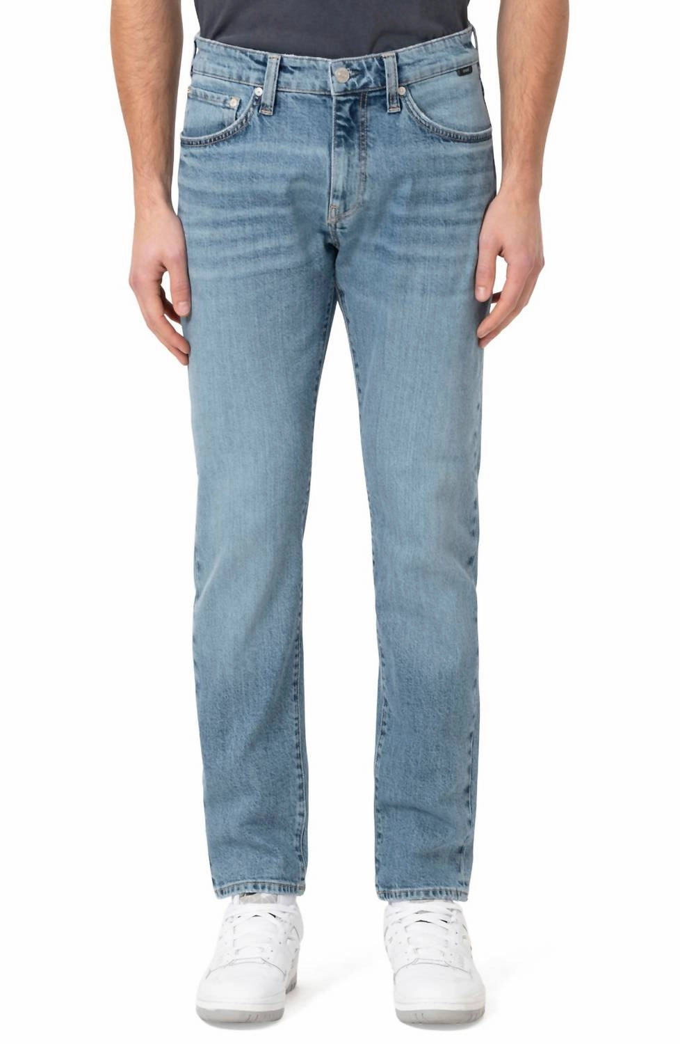 Slim Straight Leg Jean In Lt Brushed Classic Blue Relaxed Aesthetic Soft Eco Friendly