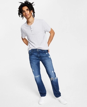 INC International Concepts 100144549 Jeans Men's Blue Denim Distressed MCWW84 Student Outfit Earthy