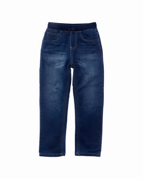 Flapdoodles Knit Denim Straight Fit Jean Breathable Design Effortless Style