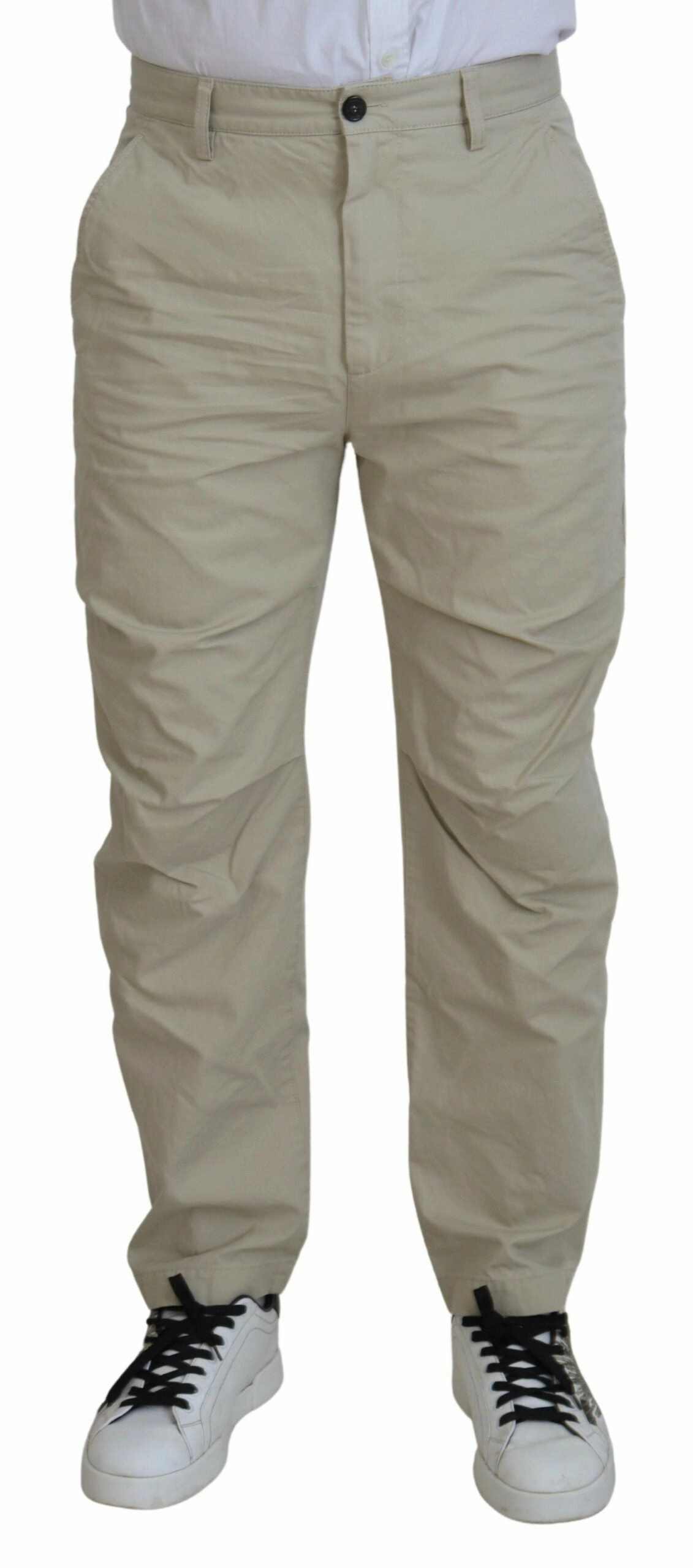 Fitted Comfort Casual Morning Stroll Dsqua2  Cotton Straight Fit Men Casual Men's Pants