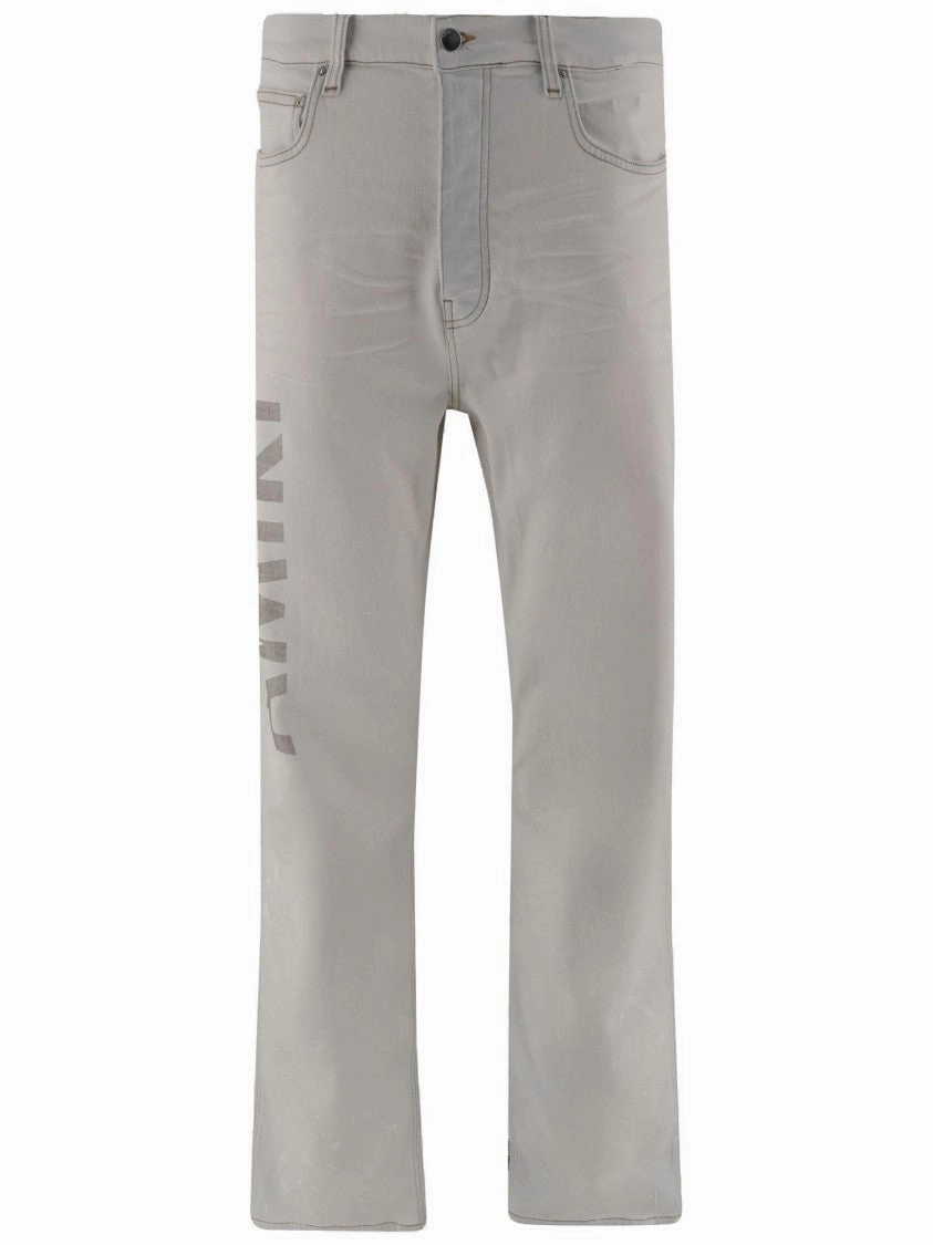 Stretch Cotton Logo Jeans Bold Look Parent Style Anti Slip Waistband