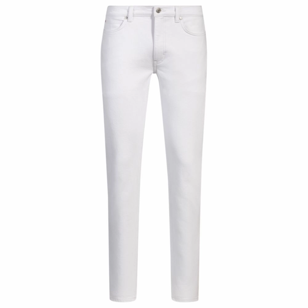 Extra-slim-fit jeans in white stretch denim Outfit Basic