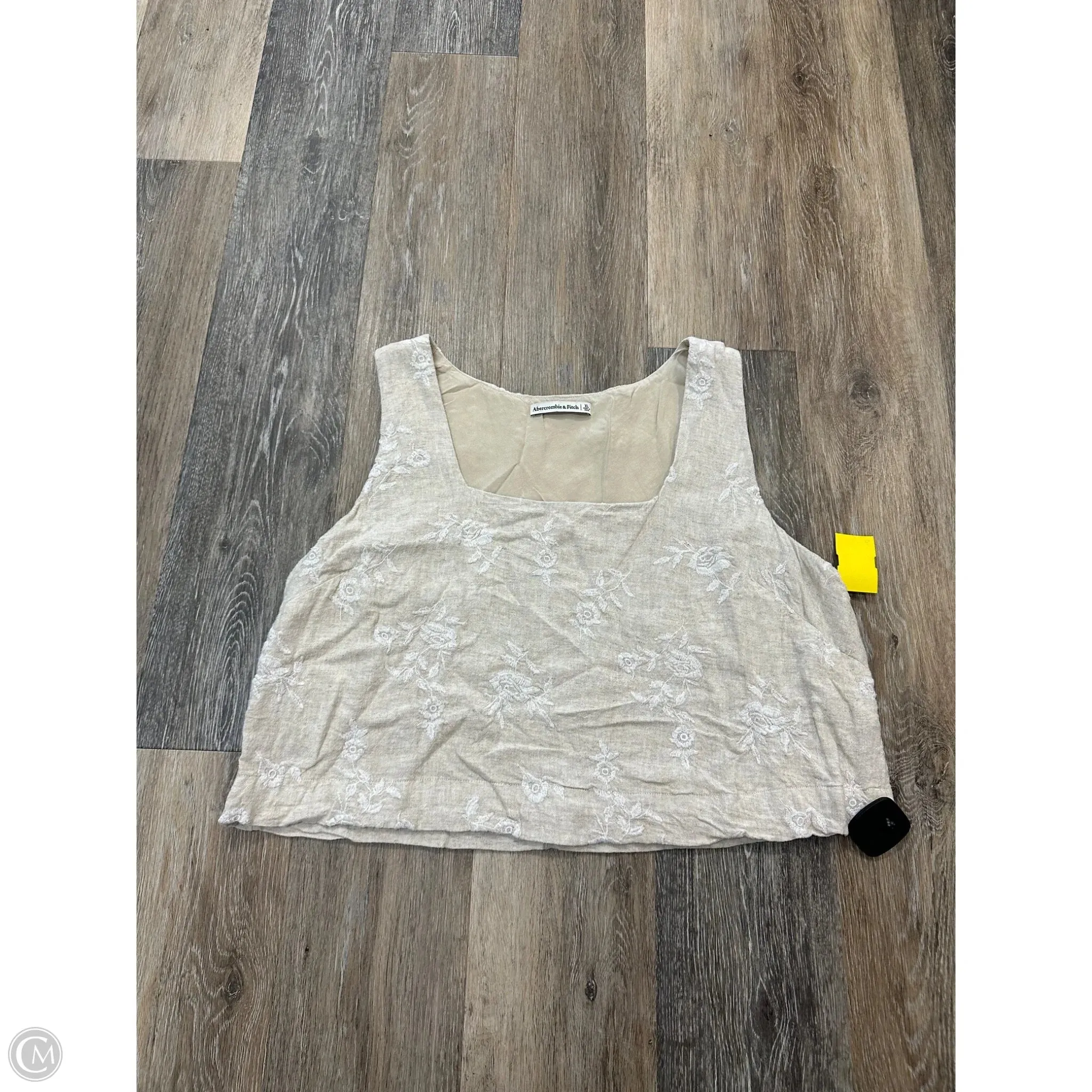 Top Sleeveless By Abercrombie And Fitch In Tan, Size: Xl Summer Blouse