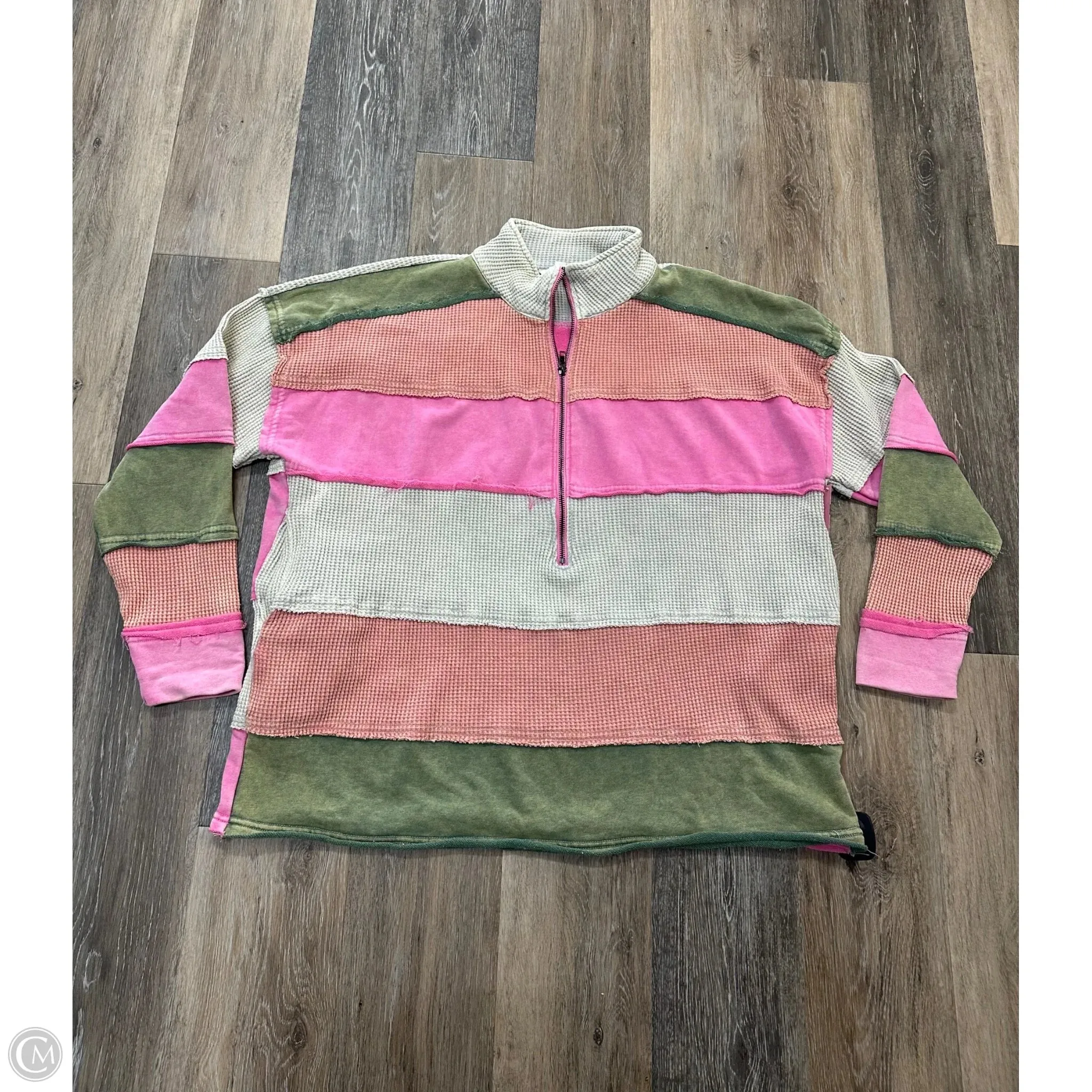 AllDay Comfort Design Layered Shoulder Sweatshirt Crewneck By Oli & Hali In Multi-colored, Size: M
