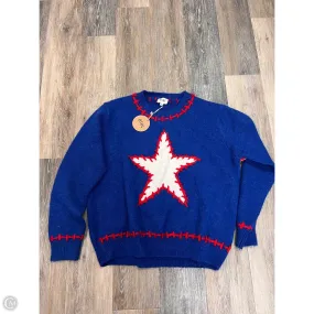 Cozy Cardigan ZonalVentilation Sweater By Bibi In Blue, Size: L
