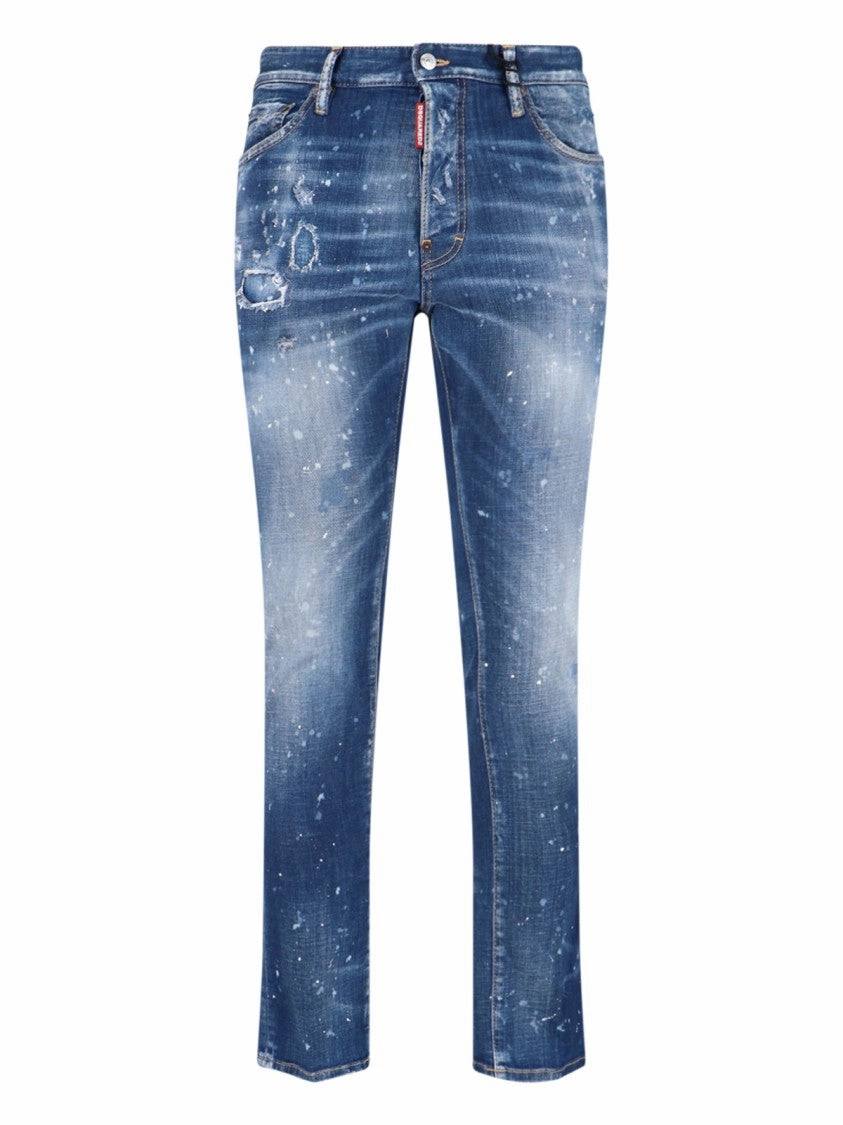 Common Outfit Elegant Bold Look Cool Guy" Straight Jeans Blue Denim