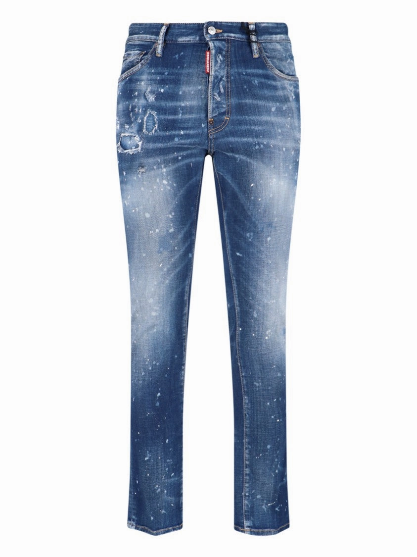 Cool Guy" Straight Jeans Blue Denim High Durability Street Routine