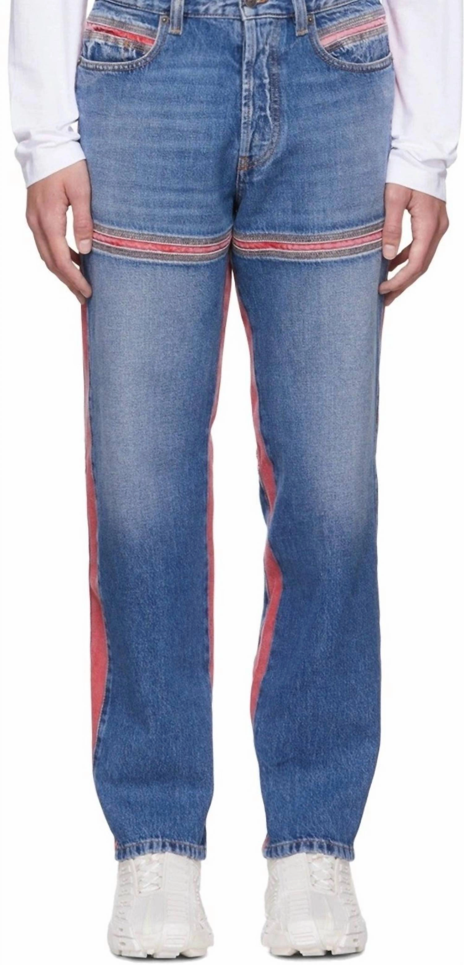 D-Mand Mid-Rise Straight Leg Jeans In Blue Basic Fashion