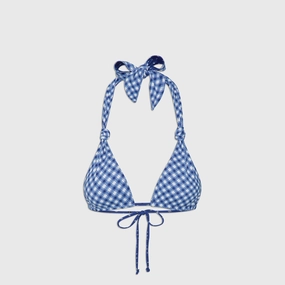 Easy Breezy Frankies Bikinis Kealy Top - Starry Gingham Print