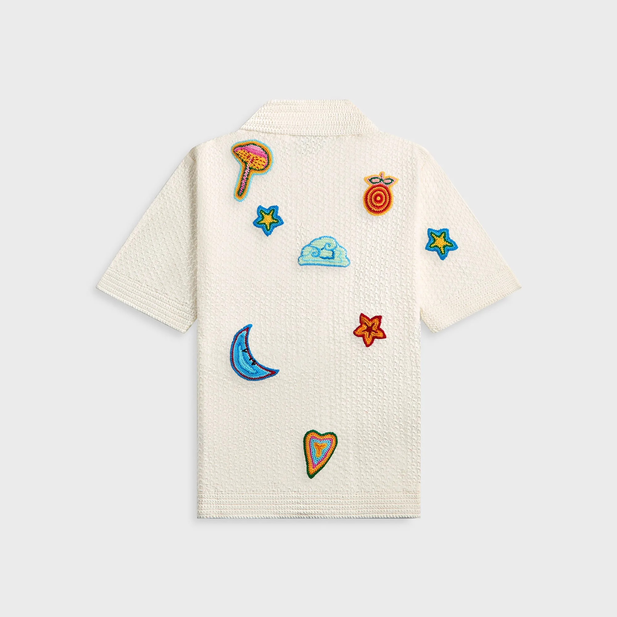 Casablanca Crochet Shirt With Patches - White Durable Button Closures