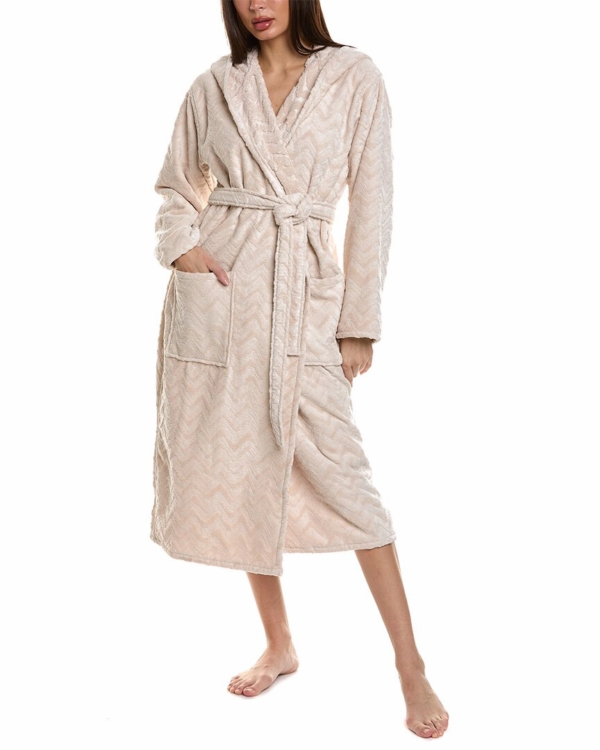 Non Restrictive Silhouette Brushed Inner Layer Missoni Home Rex Hooded Bathrobe