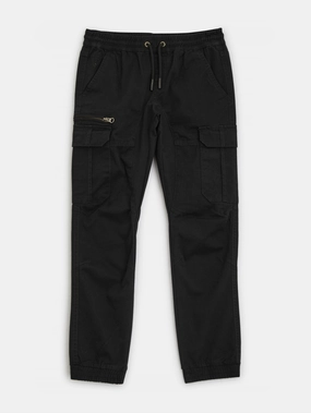 High Rise Design smooth zipper Luis Cargo Joggers (7-18)