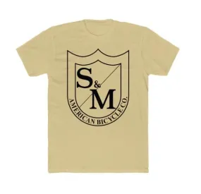 S&M Big Shield T-Shirt - Black On Khaki Easy-to-Style Top