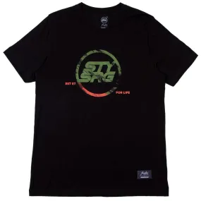 Stay Strong x Jonny Mole Distressed Icon T-shirt - Black Travel Light
