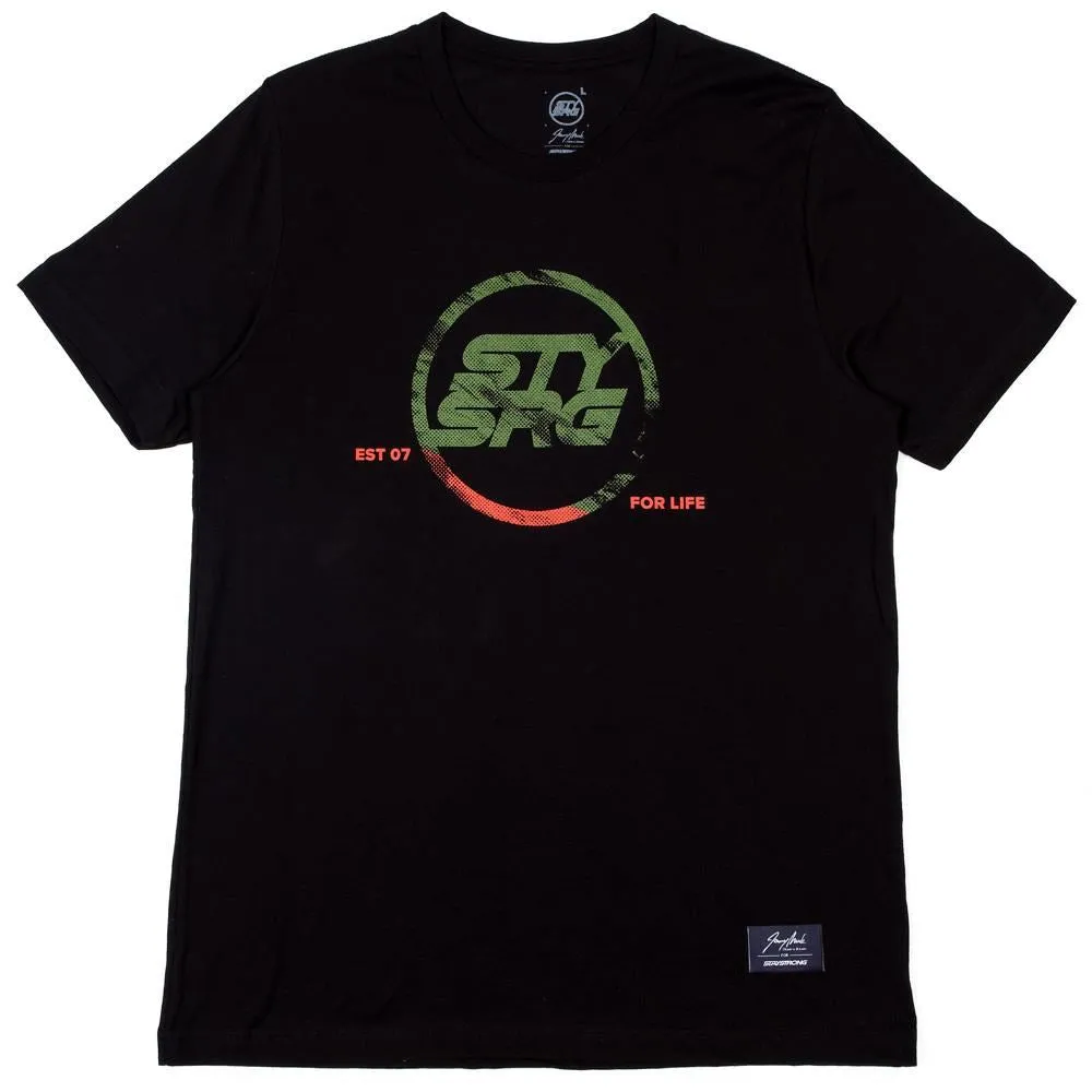 Stay Strong x Jonny Mole Distressed Icon T-shirt - Black Travel Light