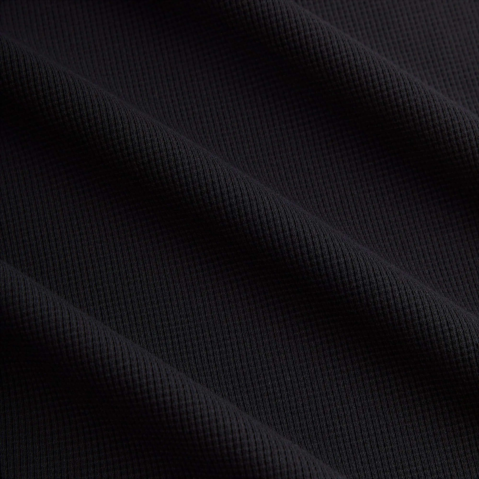 Smart Layering Streetwear Edge Kith Micro Waffle Drew Polo - Black